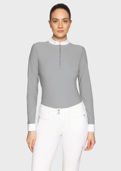 Samshield Damen Langarm Turniershirt Lou Light Grey