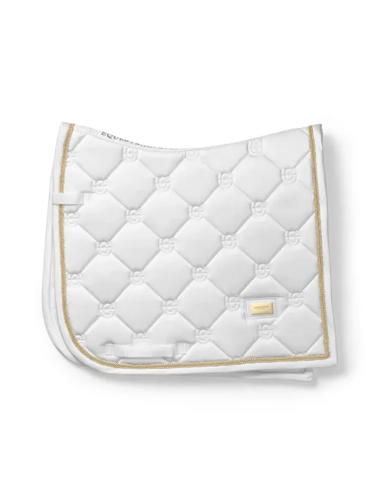 Equestrian Stockholm Dressur Schabracke White Perfection Gold Full