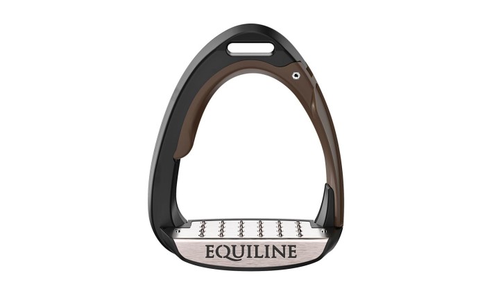 Equiline X-CEL Springsteigbügel mit Sicherheitssystem braun