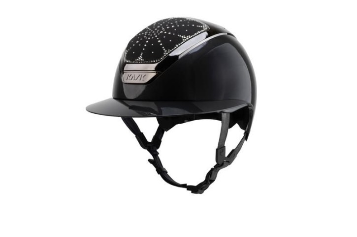 Kask Star Lady Pure Shine Anthracite Crystals Riviera Silver Diamond 53