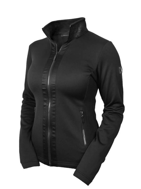 Equestrian Stockholm Jacke Fleece All Black Glimmer