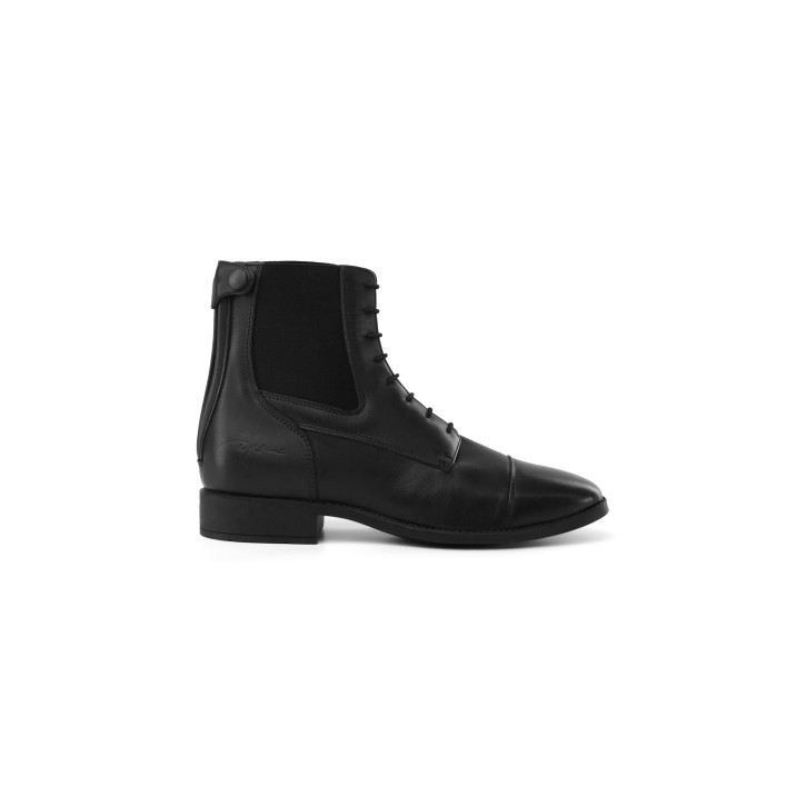Dyon Stiefelette mit Schnürung aus Leder Schwarz
