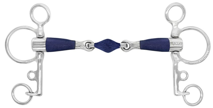 Bombers Bits Pelham 55 Bomber Blue Elliptical doppelt gebrochen