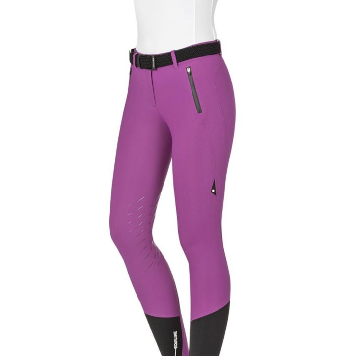 Equiline Damen Kniegrip Reithose Cantak Viola-Pink