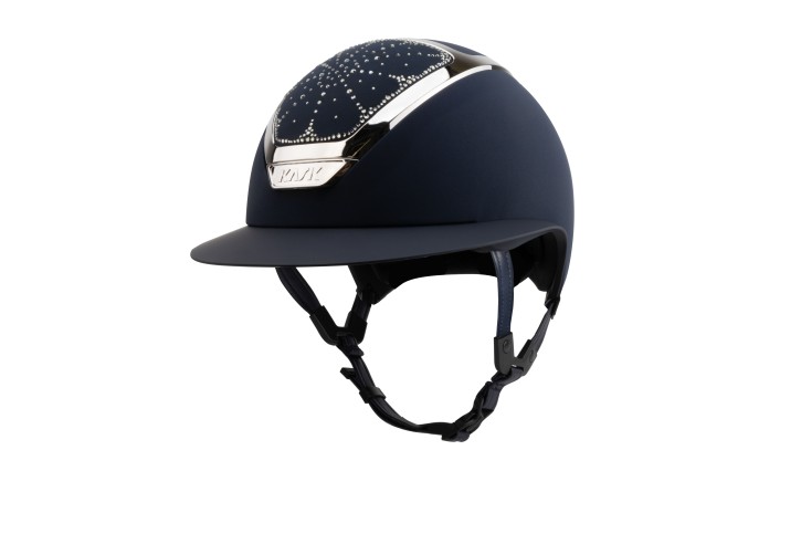 Kask Star Lady Chrome Navy Crystals Riviera Silver Diamond 57