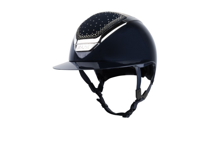 Kask Star Lady Pure Shine Navy Crystals In Out Silver Diamond 57