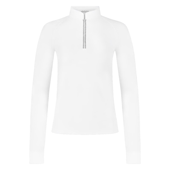 Kentucky Damen Turniershirt Langarm Classic Glitter Weiß
