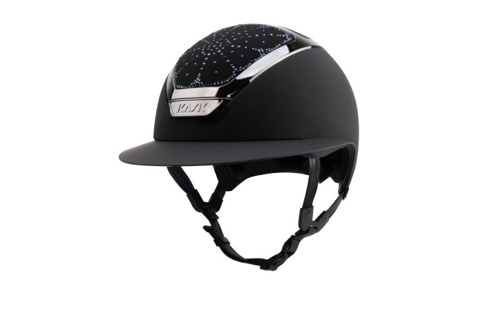 Kask Star Lady Chrome Black Crystals Riviera Blue Montana