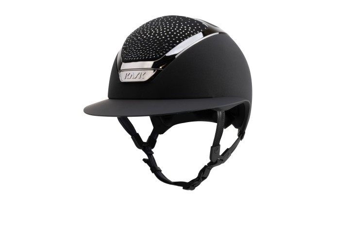 Kask Star Lady Chrome Black Crystals Waterfence Diamond Mix 55