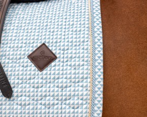 Kentucky Schabracke Velvet Print Dressur Hellblau