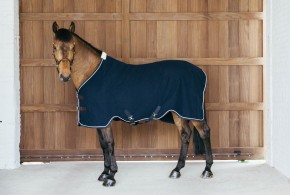 Kentucky Abschwitzdecke Fleece Rug vegan wool navy 160