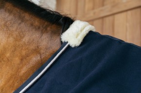 Kentucky Abschwitzdecke Fleece Rug vegan wool navy 160