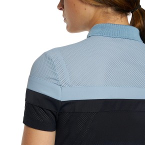 Cavalleria Toscana perforiertes Damen Poloshirt Hellblau