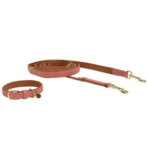 Kentucky Hundehalsband soft vegan leather peach/braun L