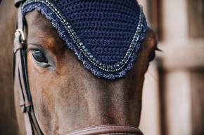 Kentucky Fliegenohren Long Stone & Pearls dunkelblau