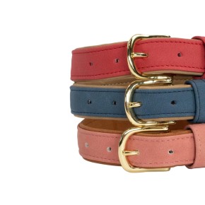 Kentucky Hundehalsband soft vegan leather peach/braun