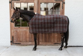 Kentucky Abschwitzdecke Heavy Fleece Check Printing brown 145