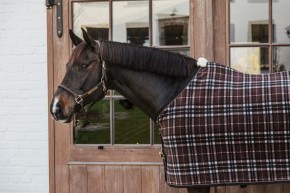 Kentucky Abschwitzdecke Heavy Fleece Check Printing brown 145
