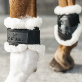 Kentucky Streichkappen Vegan Sheepskin young horse schwarz M