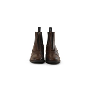 Dyon Stiefelette mit Frontreißverschluss aus Leder Braun