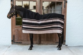 Kentucky Heavy Fleece Square Stripes Braun Beige 200 x 210