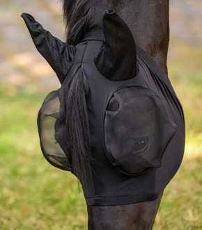 Waldhausen Fliegenmaske Puck schwarz Warmblut
