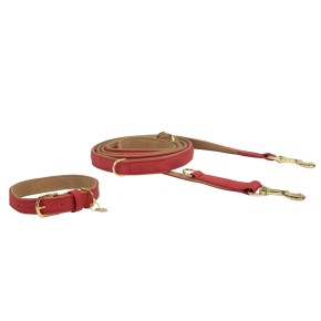 Kentucky Hundehalsband soft vegan leather rot/beige S