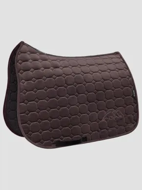 Equiline Dressurschabracke Velvet EQGaulo mit Fliegenohren Coffee Bean