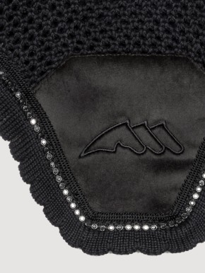 Equiline Fliegenohren Velvet Eqenti mit Strasssteinen schwarz