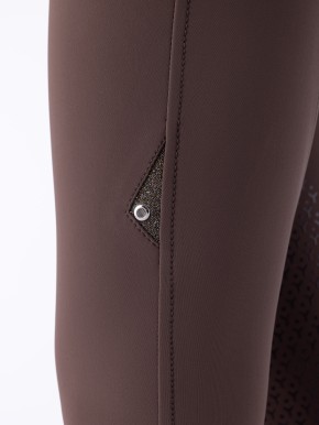 Equiline Damen Vollgrip Reithose Highwaist Eqcrystalef Cocoa Powder