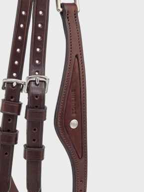 Equiline Trense anatomisch mit Kontrastnähten schwarz FULL