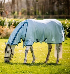 Horseware Amigo Fliegendecke Bug Rug Plus Azure Blue/Navy & Electric Blue