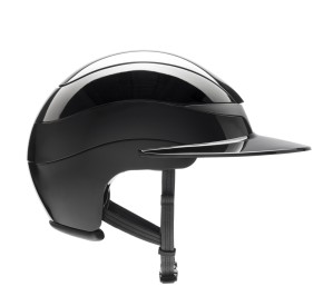 Equiline Reithelm Xanto Sonnen-Visier schwarz glänzend