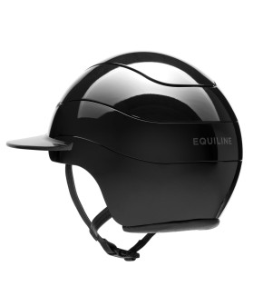 Equiline Reithelm Xanto Sonnen-Visier schwarz glänzend