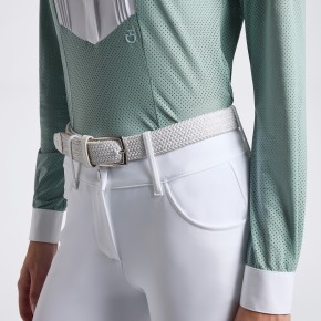 Cavalleria Toscana Damen Turniershirt langarm light teal green