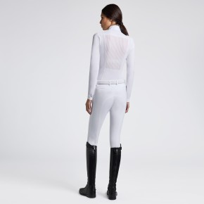 Cavalleria Toscana Turniershirt Langarm Warm Damen weiß