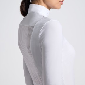 Cavalleria Toscana Turniershirt Langarm Warm Damen weiß