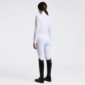 Cavalleria Toscana Damen Turniershirt Langarm Weiß