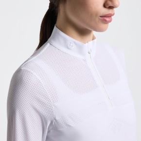 Cavalleria Toscana Damen Turniershirt Langarm Weiß