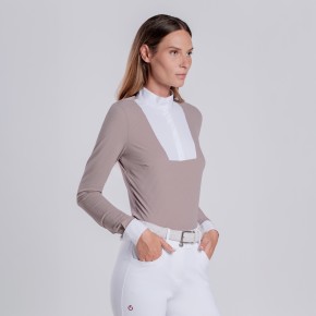 Cavalleria Toscana Damen Langarm Turniershirt Cipria
