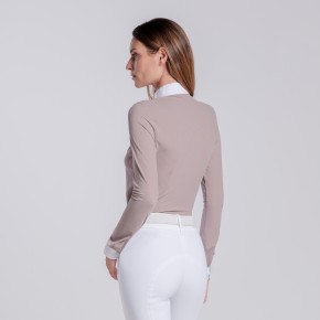 Cavalleria Toscana Damen Langarm Turniershirt Cipria