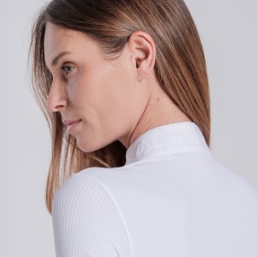 Cavalleria Toscana Damen Langarm Turniershirt Weiß