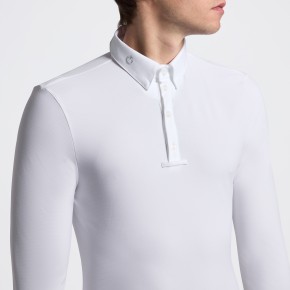 Cavalleria Toscana Langarm Turniershirt Warm Herren weiß