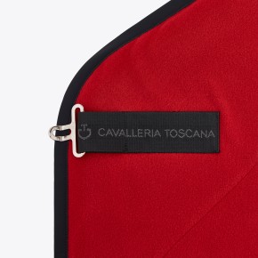 Cavalleria Toscana Logo Fleece Decke rot 155