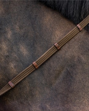 Trust Zügel Deauville mit 9 Stegen braun gold