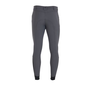 Equestro Herren Reithose Slim-Fit mit Kniegrip - Asphalt Grau
