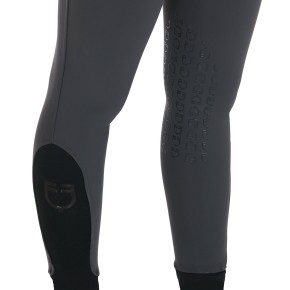 Equestro Damen Reithose Slim-fit mit Kniegrip - Grau Equestro Damen Reithose Slim-fit mit Kniegrip - Grau