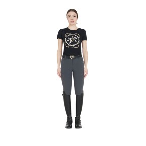 Equestro Damen Reithose Slim-fit mit Kniegrip - Grau Equestro Damen Reithose Slim-fit mit Kniegrip - Grau