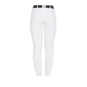 Equestro Damen Reithose Slim-fit mit Kniegrip - weiß