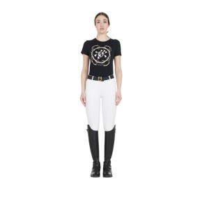 Equestro Damen Reithose Slim-fit mit Kniegrip - weiß